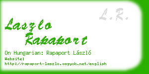 laszlo rapaport business card
