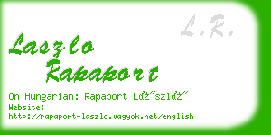 laszlo rapaport business card